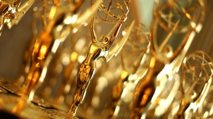 Daytime Emmy trophies close up